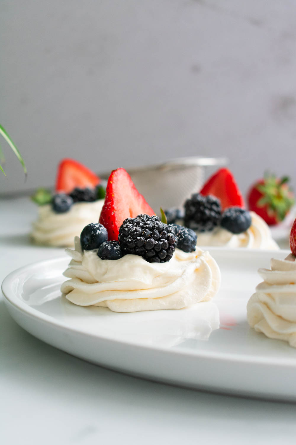 Mini Pavlovas With Berries