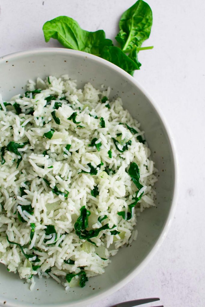 Greek spinach rice