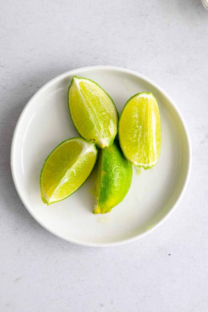 limes cut into wedges